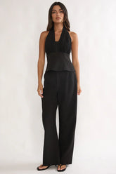 Meri Side Pocket Trouser Pants Black