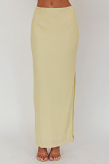 Always Ready Side Split Maxi Skirt Sage