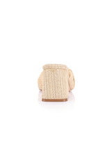 VERALi Stella Block Heel Mules Natural Raffia