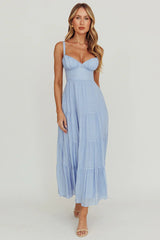 Neptune Cut Out Back A-Line Maxi Dress Blue