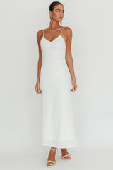 Stasi Textured Maxi Dress White