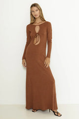 SNDYS Tallulah Maxi Dress Chestnut