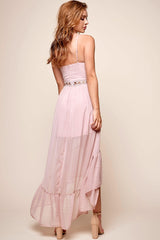 Riviera High-Low Hem Dress Blush